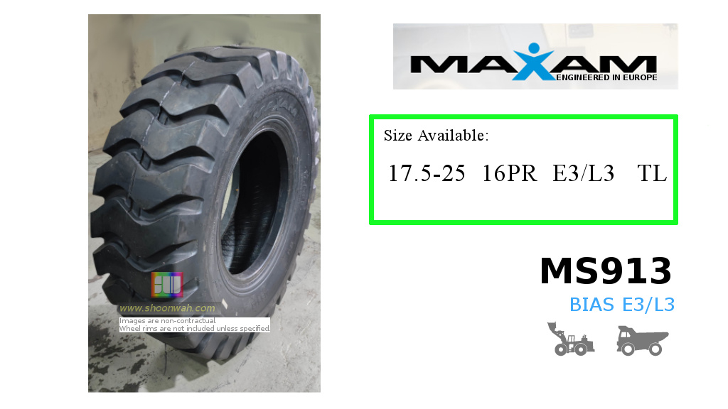 17.5-25 16PR Maxam E3/L3 Industrial OTR tractor tire available in malaysia